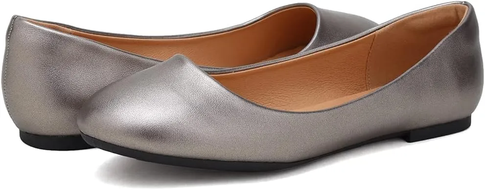 CIOR Women Ballet Flats Classy Simple Casual Slip-on Comfort Walking Shoes