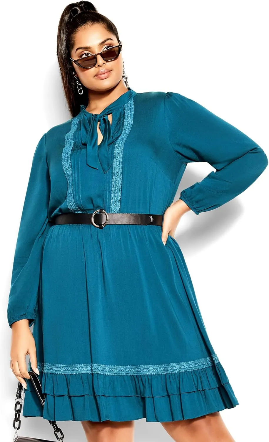 City chic Women's Plus Size Dress - Precious Tie