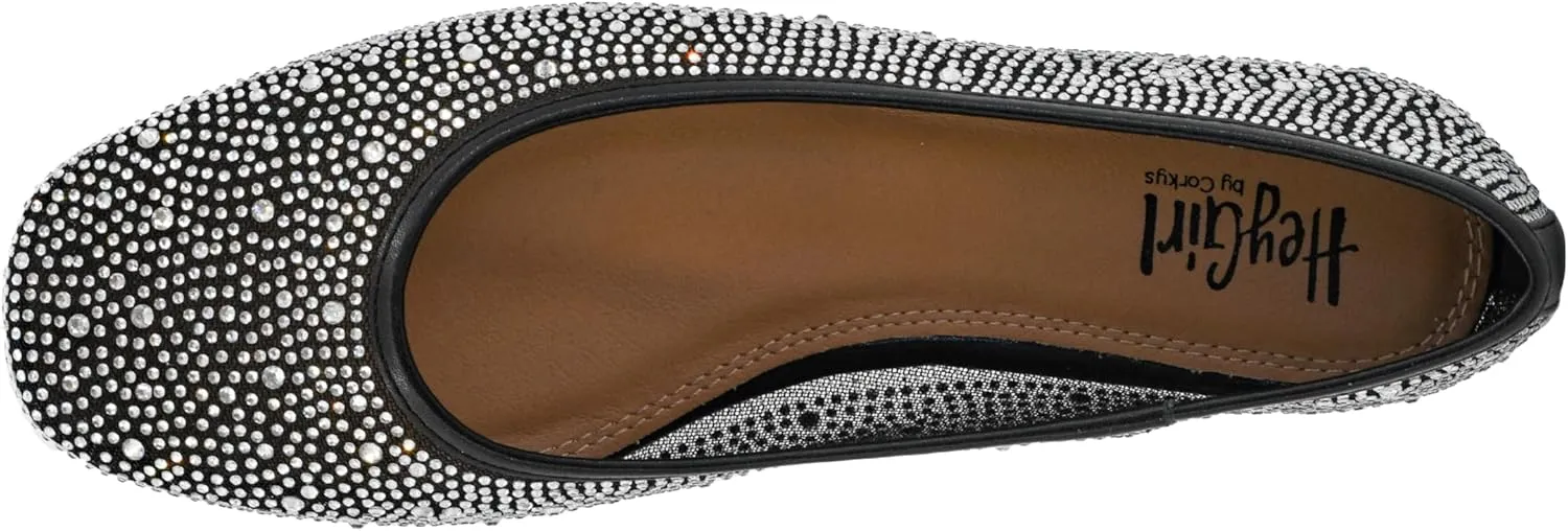 Corkys Footwear Hey Girl It's A Vibe Slip-on Ballerina Flat - Rhinestone Mesh Body, Closed Toe, Breathable and Lightweight Elegance, Comfortable and Lightly Cushioned Insoles
