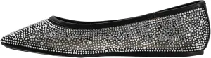 Corkys Footwear Hey Girl It's A Vibe Slip-on Ballerina Flat - Rhinestone Mesh Body, Closed Toe, Breathable and Lightweight Elegance, Comfortable and Lightly Cushioned Insoles