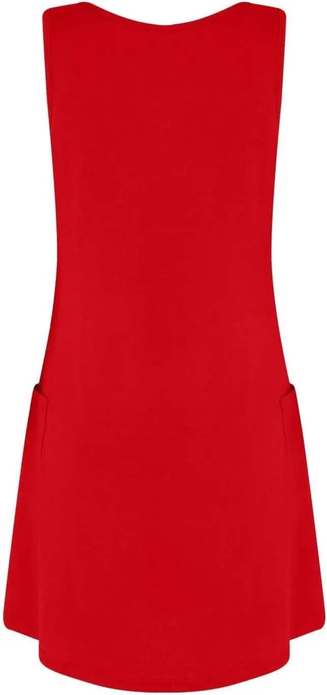 Cowgirl Dress for Women Western Style Sleeveless Denim Jumper Dress with Pockets