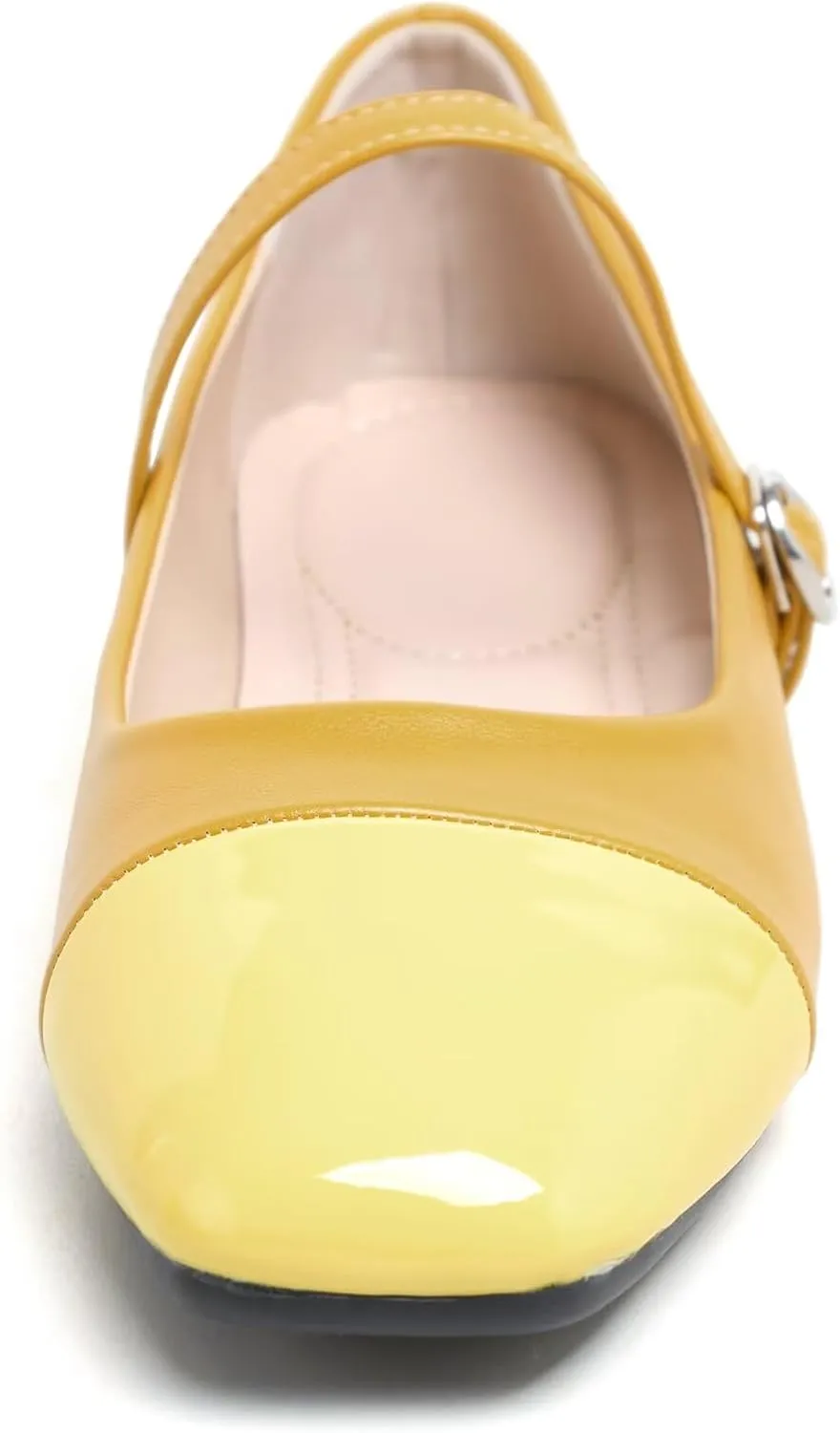 Dear Time Mary Jane Flats for Women Ballets Flats Strap Shoes Dressy Comfortable Square Toe Mary Jane Buckle Flats Shoes