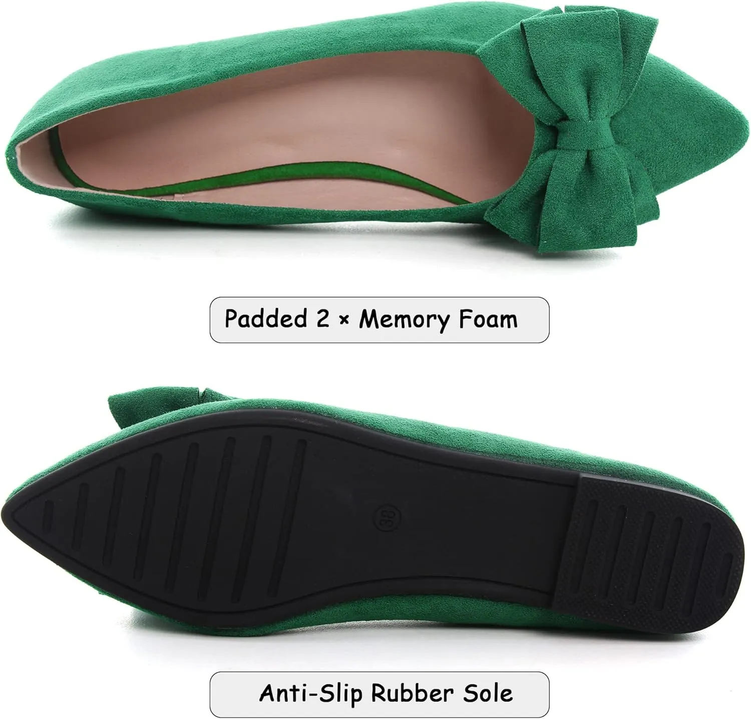 Dear Time Women's Ballet Flats Dress Ballet Shoes Slip on for Office Work Comfortable Shoes
