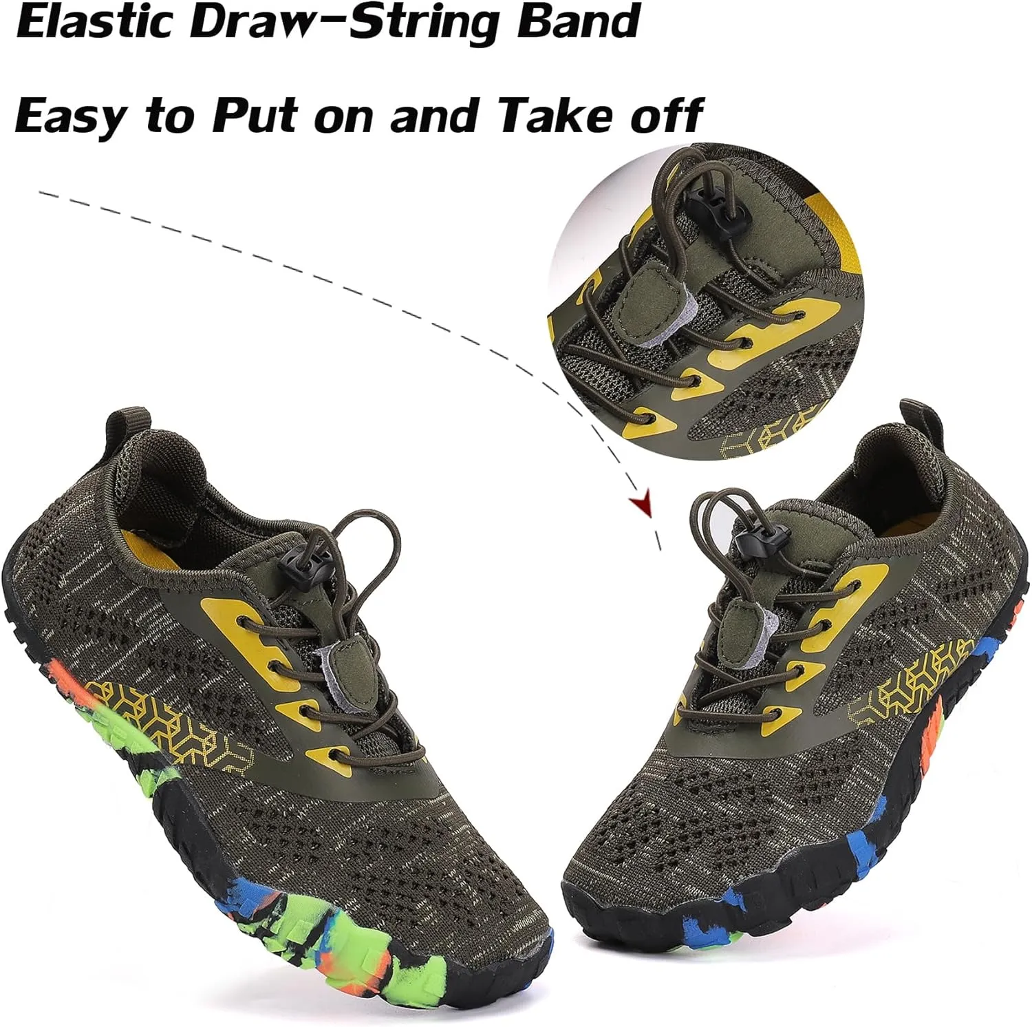DimaiGlobal Kids Barefoot Shoes Boys Trail Running Shoes Girls Running Shoes Sneakers Athletic Tennis Shoes Toddler Little Kid Big Kid