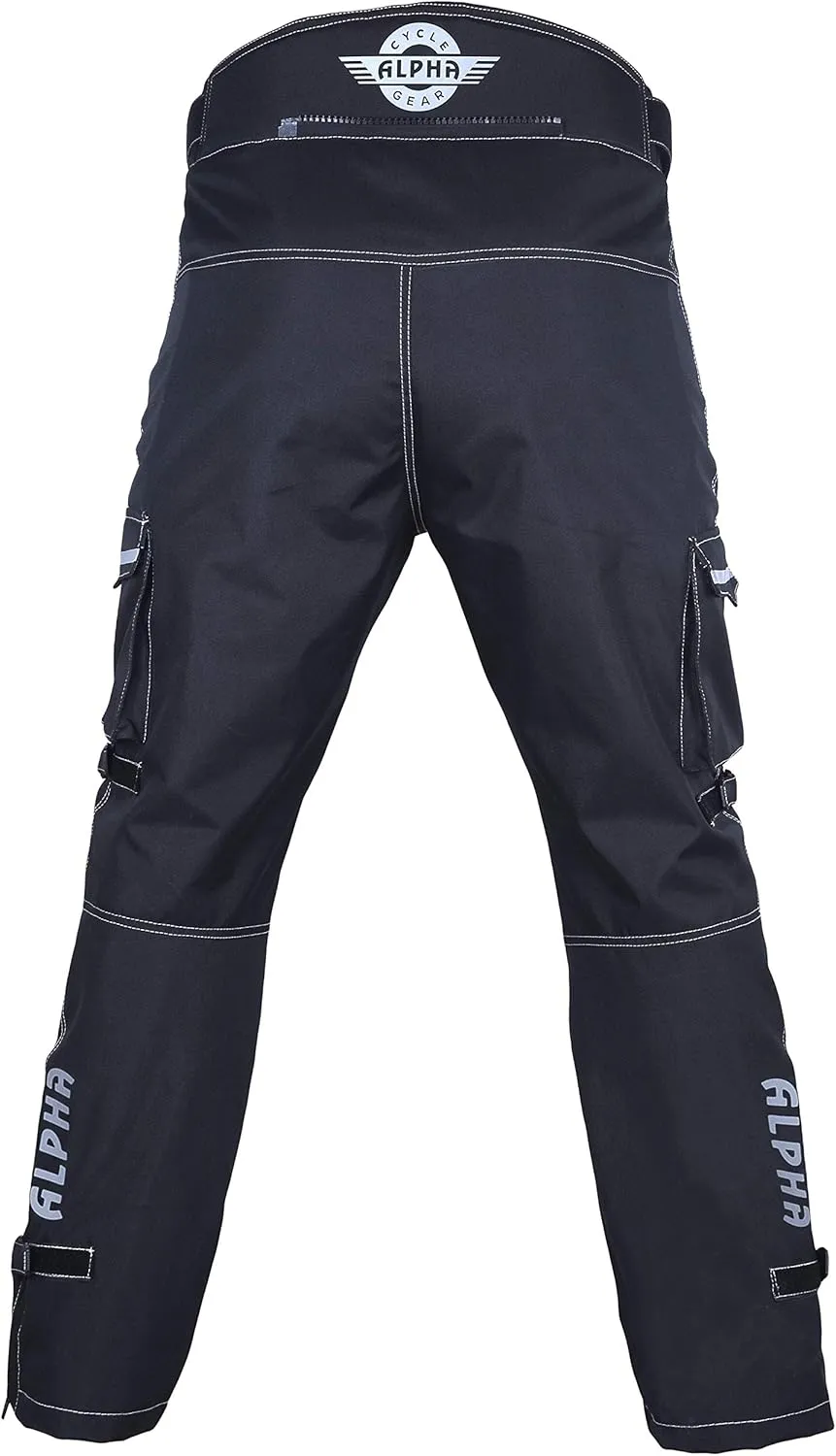 Dirt Bike Motocross Motorcycle Pants for Men hi Vis Armor Riding Racing Dual Sports overpants ATV mx BMX (Black, Waist 42"-44" Inseam 30")