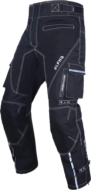 Dirt Bike Motocross Motorcycle Pants for Men hi Vis Armor Riding Racing Dual Sports overpants ATV mx BMX (Black, Waist 42"-44" Inseam 30")