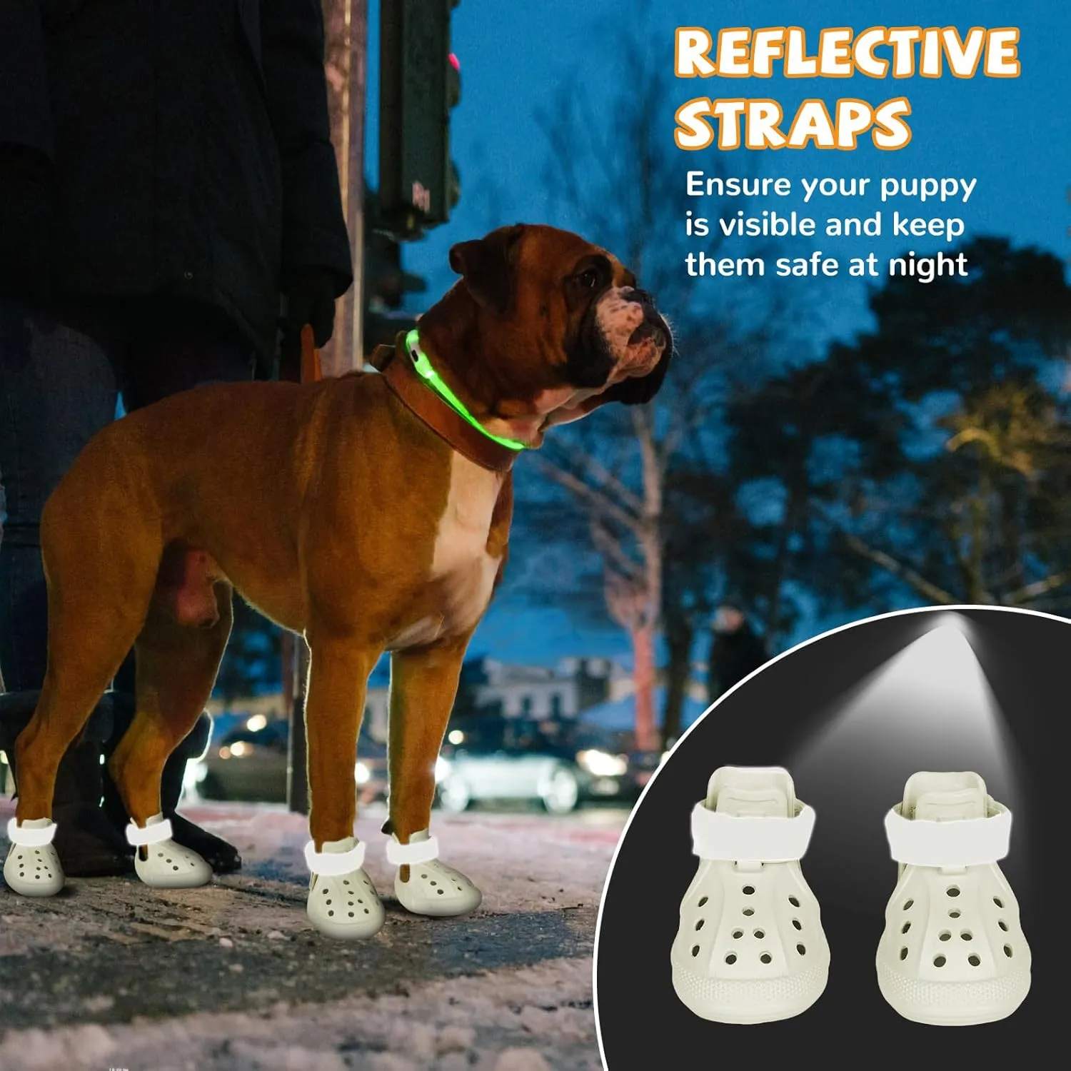 Dog Shoes for Medium Large Size, Breathable Dog Shoe for Hot Pavement, Dog Booties and Paw Protectors, Non-Slip Waterproof Dog Sandals Boots with Reflective for Rain, Summer, Hiking, Snow (Size 3)