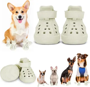 Dog Shoes for Medium Large Size, Breathable Dog Shoe for Hot Pavement, Dog Booties and Paw Protectors, Non-Slip Waterproof Dog Sandals Boots with Reflective for Rain, Summer, Hiking, Snow (Size 3)
