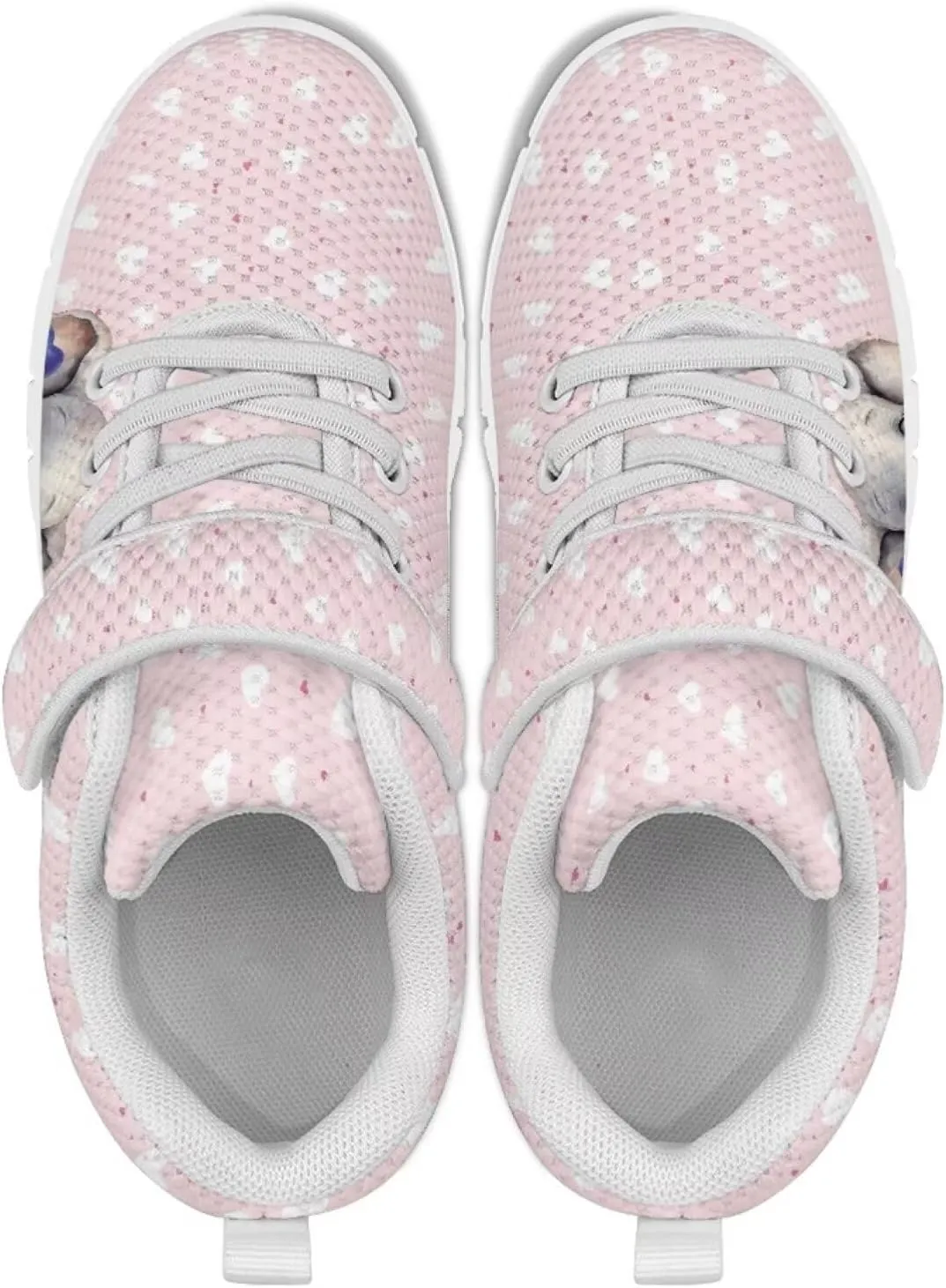 Doojoayie Little Girl Tennis Shoes School Sneakers for Girls Hook and Loop Footwear