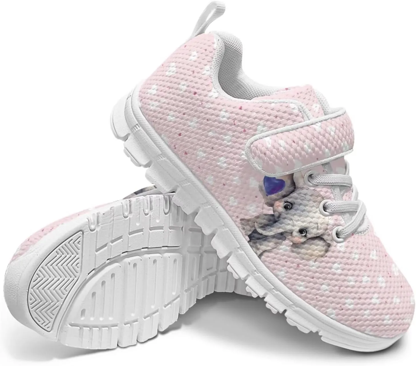 Doojoayie Little Girl Tennis Shoes School Sneakers for Girls Hook and Loop Footwear