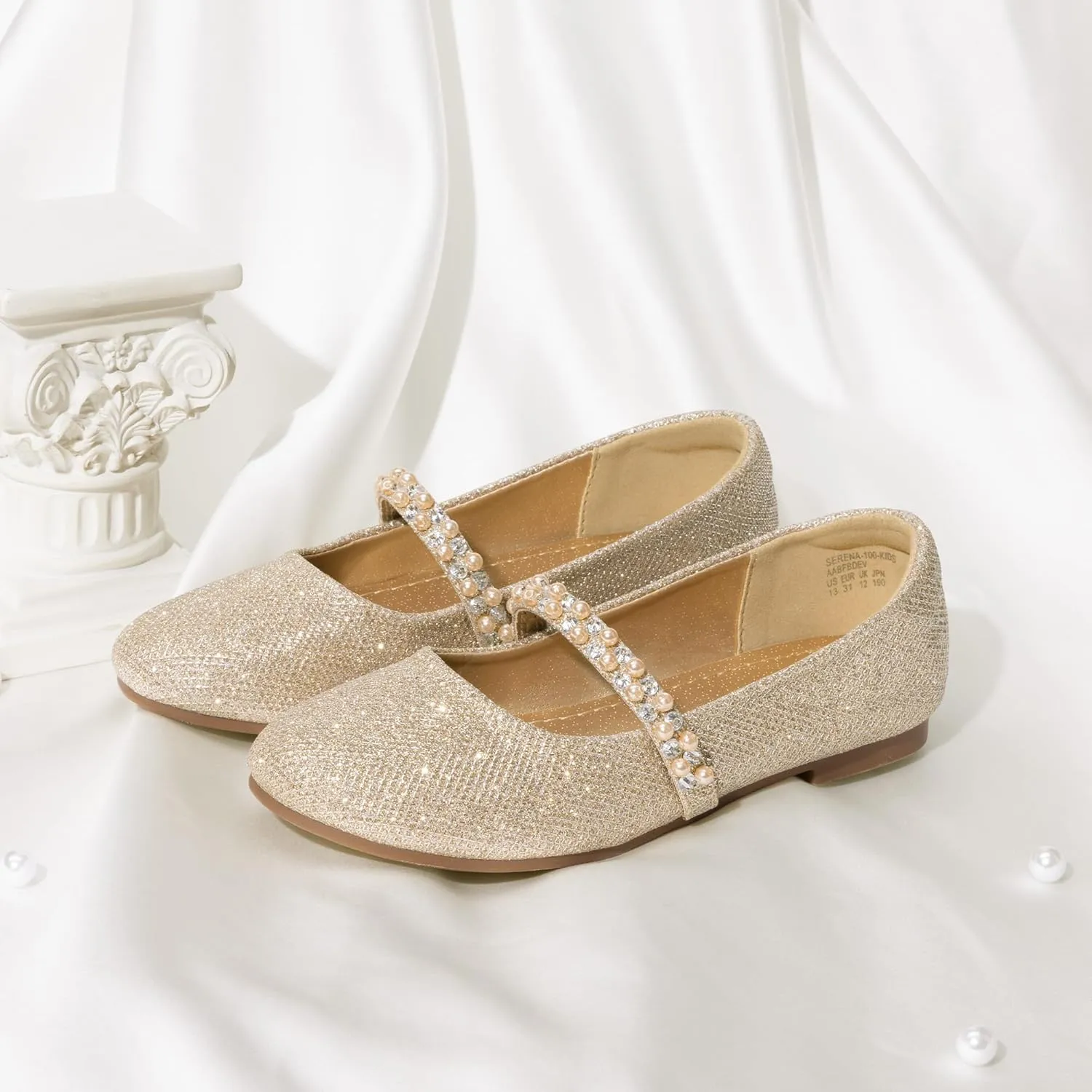 DREAM PAIRS Girls Mary Jane Dress Shoes Ballerina Flats for Wedding, Party (Toddler/Little Kid/Big Kid)