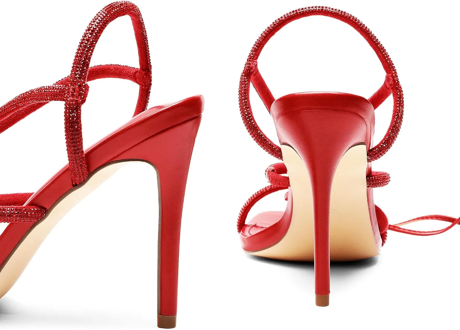 DREAM PAIRS High Heels Stilettos for Women - Strappy Gladiator Sexy Square Toe Open Toe Dressy Pumps Sandals