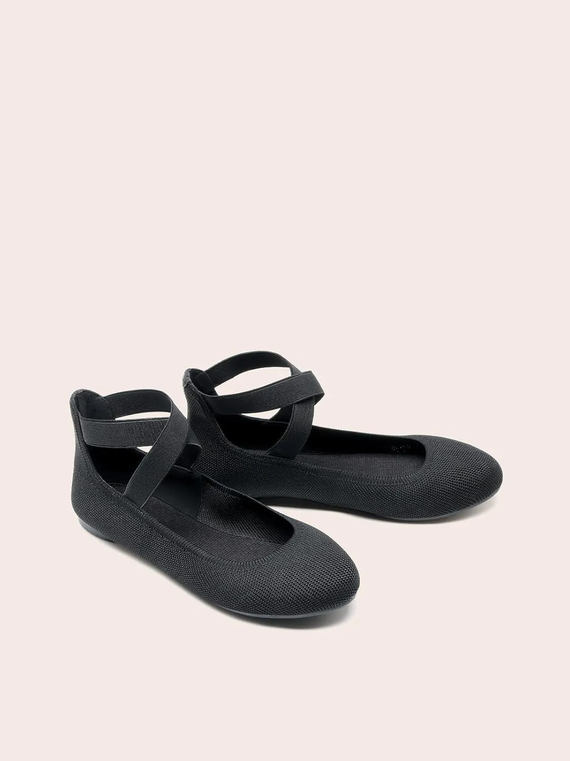 DREAM PAIRS Women's Comfortable Fashion Elastic Ankle Straps Flats Shoes
