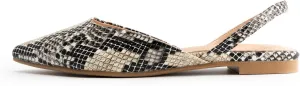 DREAMCIA Slingback Flats for Women, Pointed-Toe Ballet Flats with Buckle Strap for Elegant Women，Classic Low Heel Dress Shoes for Casual Work Office Party