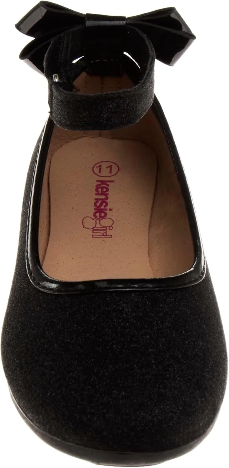 Dress Casual Ballerina Flats-Bow Charms Studs Straps