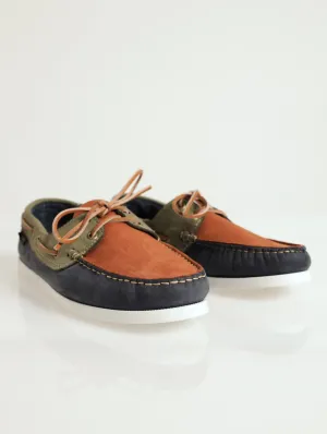 Fashion 3 Tone Boat Shoe - Navy