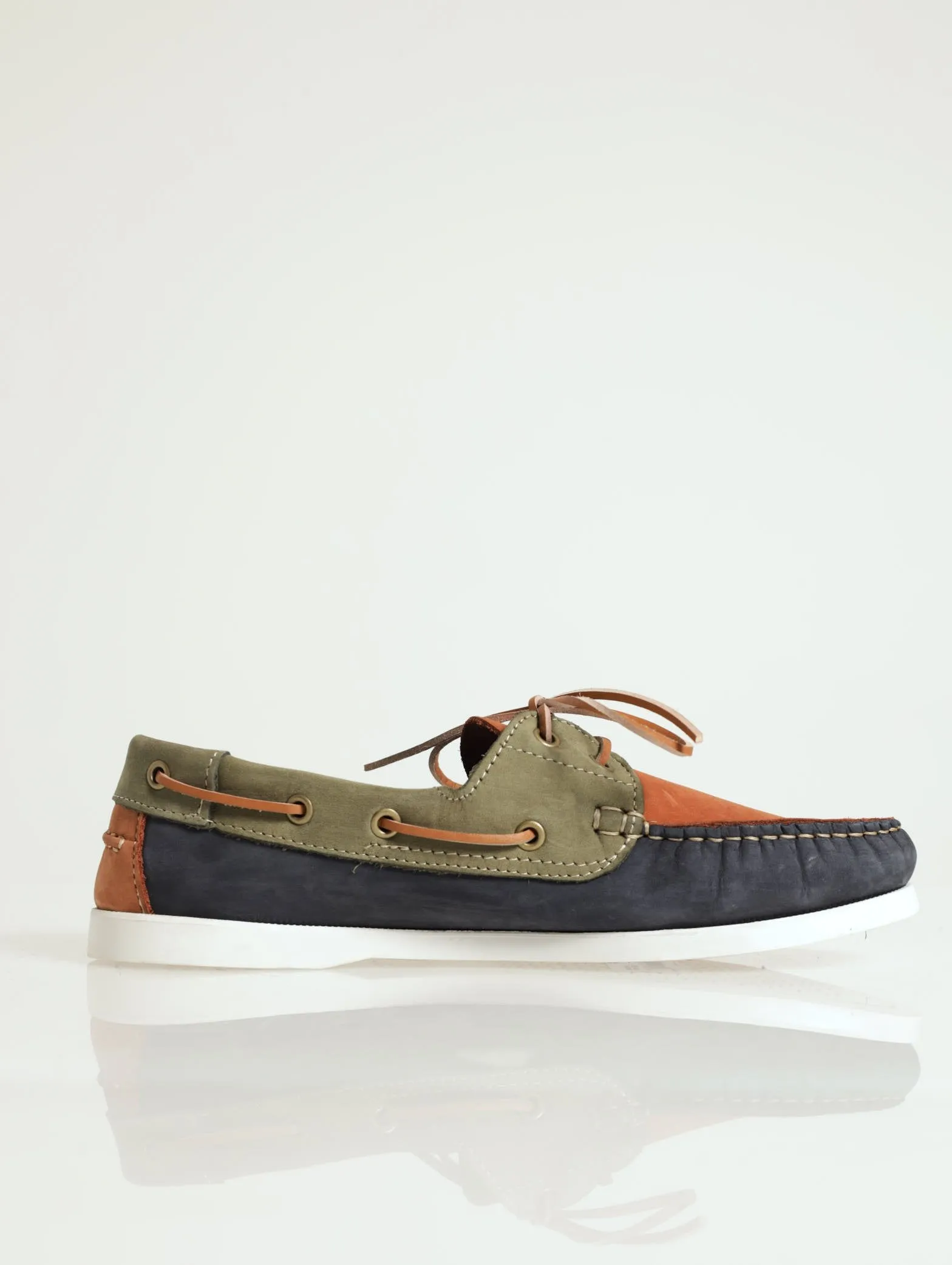Fashion 3 Tone Boat Shoe - Navy