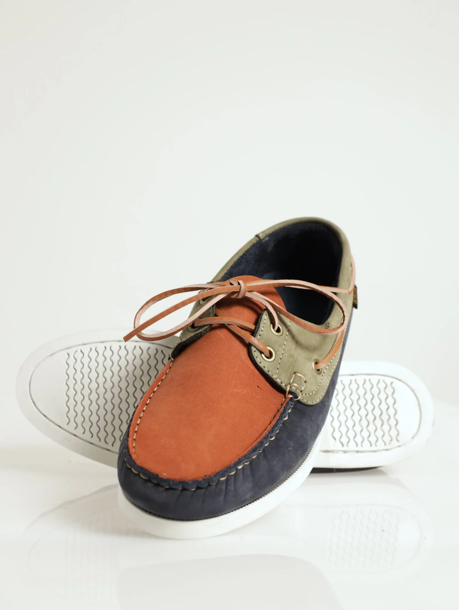 Fashion 3 Tone Boat Shoe - Navy