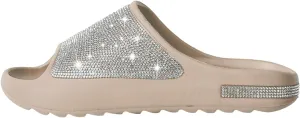 Fashion Crystal Slides for Women Summer Bling Sandals for Girls Women's Diamond Slippers with Glitter