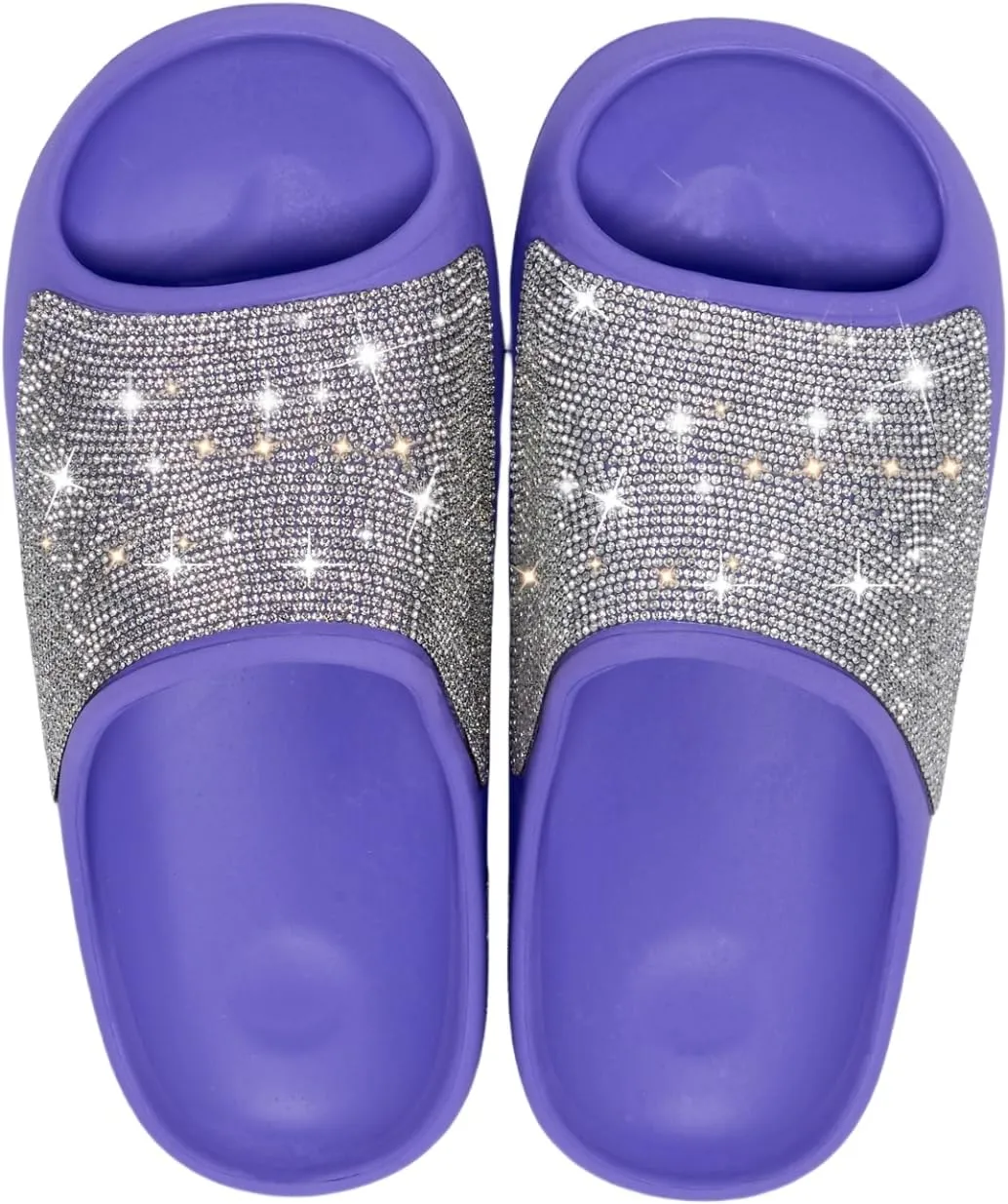 Fashion Crystal Slides for Women Summer Bling Sandals for Girls Women's Diamond Slippers with Glitter