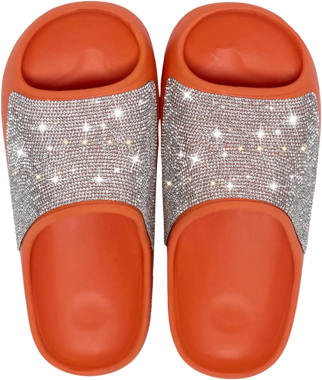 Fashion Crystal Slides for Women Summer Bling Sandals for Girls Women's Diamond Slippers with Glitter