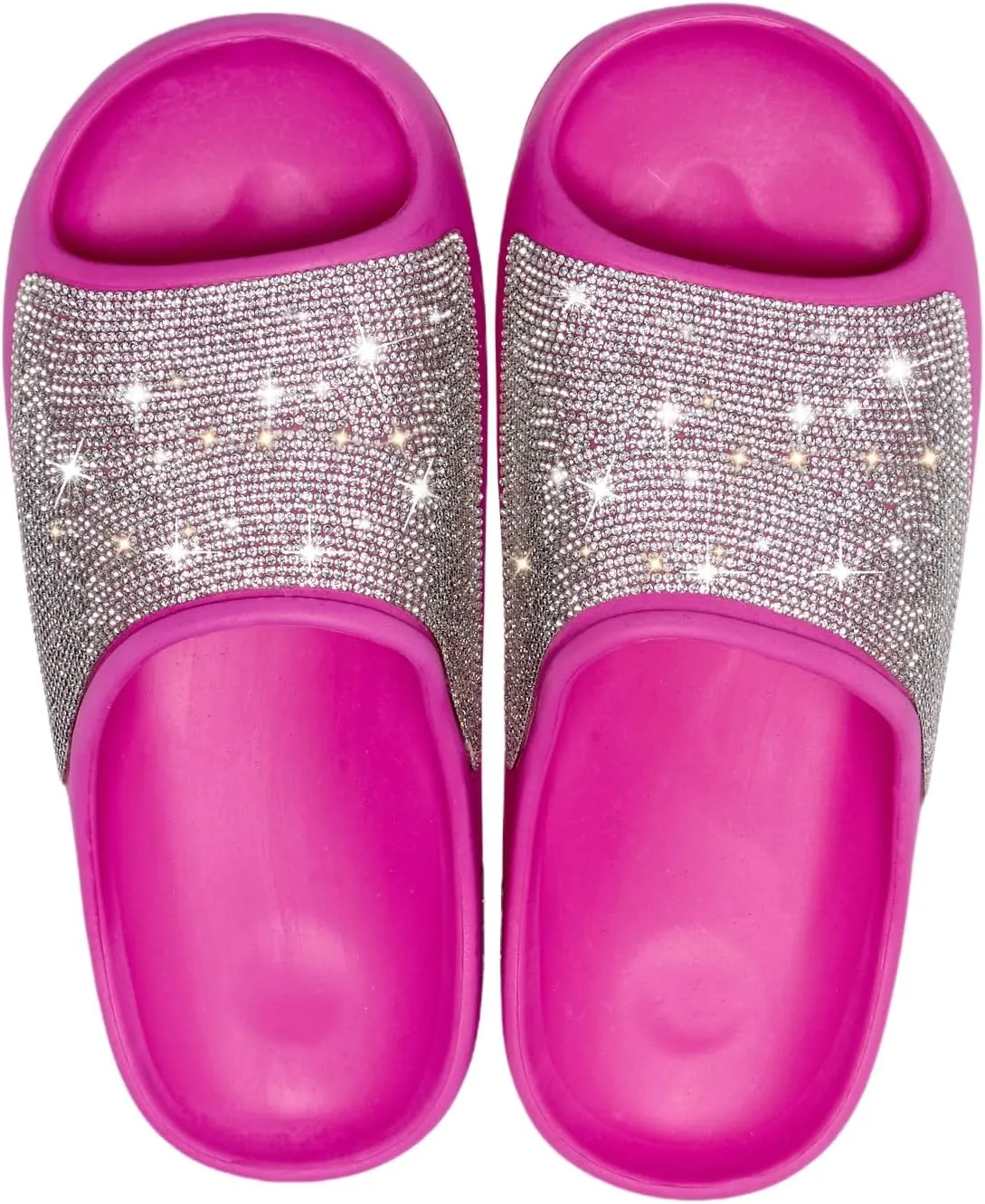 Fashion Crystal Slides for Women Summer Bling Sandals for Girls Women's Diamond Slippers with Glitter