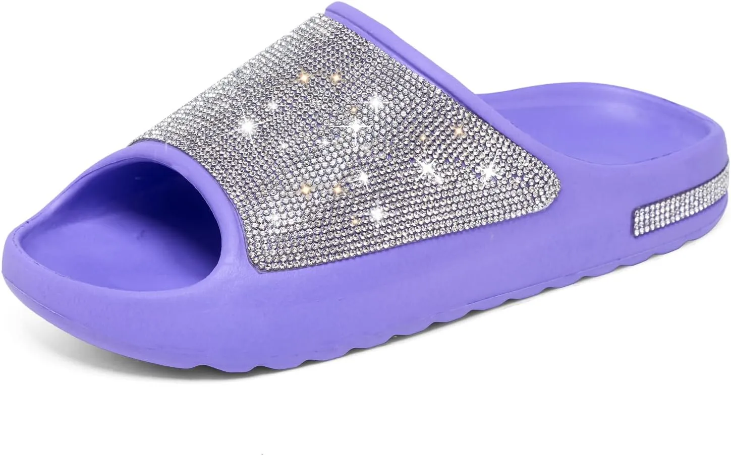Fashion Crystal Slides for Women Summer Bling Sandals for Girls Women's Diamond Slippers with Glitter