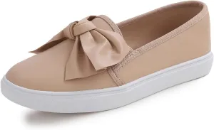 FEVERSOLE Women's Casual Slip On Sneaker Fashion Bow Tie Loafer Flats