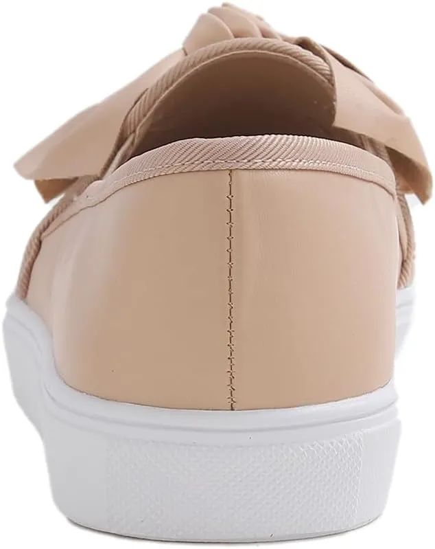 FEVERSOLE Women's Casual Slip On Sneaker Fashion Bow Tie Loafer Flats