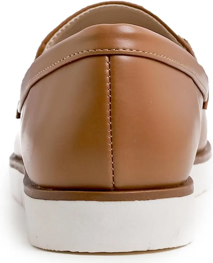 FEVERSOLE Women's Comfort Penny Loafer Geniune Leather Insole Flexible Walking Driving Shoes