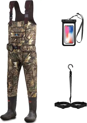 Fishing Waders for Men,Hunting and Waterproof Neoprene Wader for Men with 600G Insulation and Includes Boots