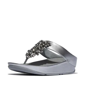FitFlop Rumba Beaded Sandals - Silvereen
