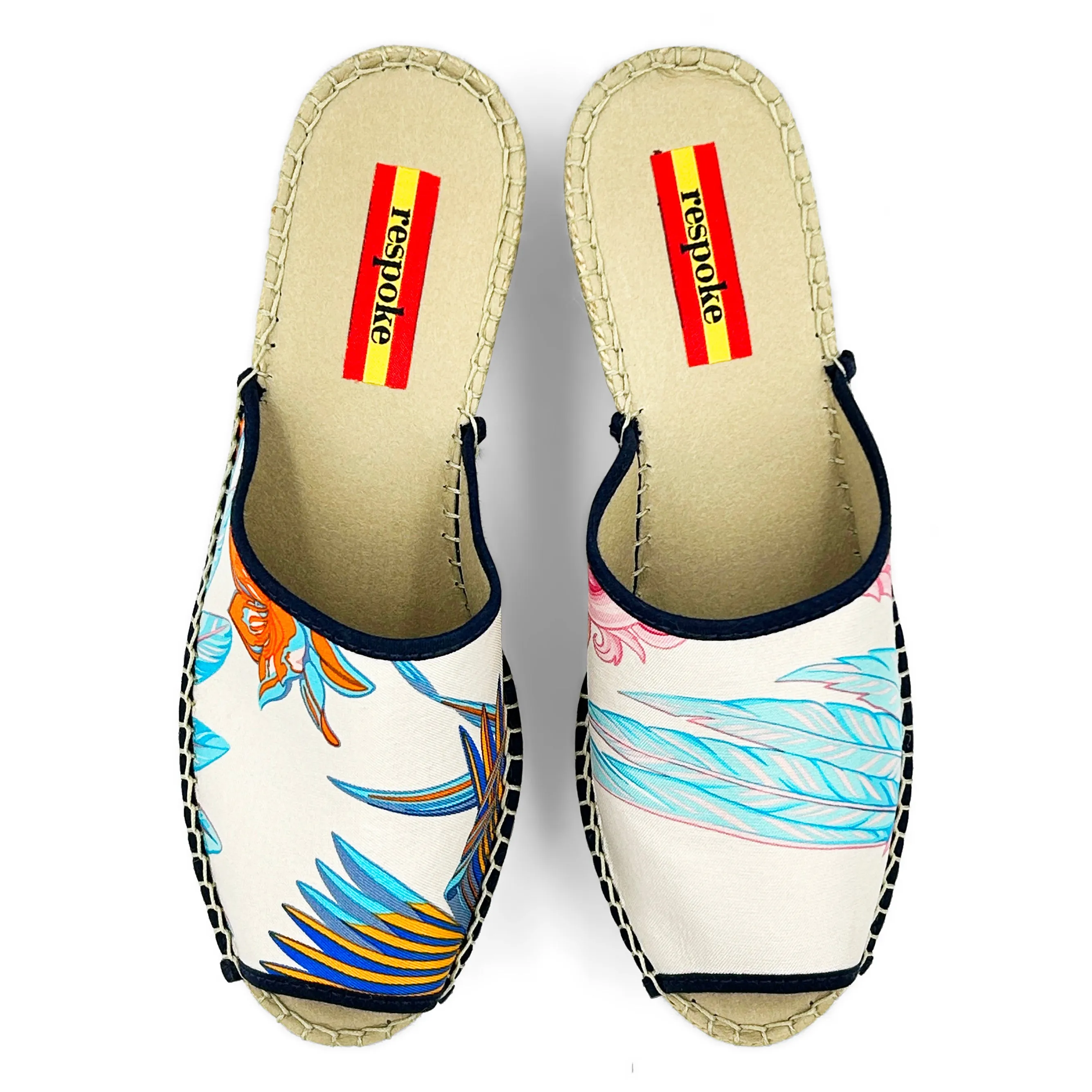 FLAMINGO Blue Modern Wedge Espadrilles