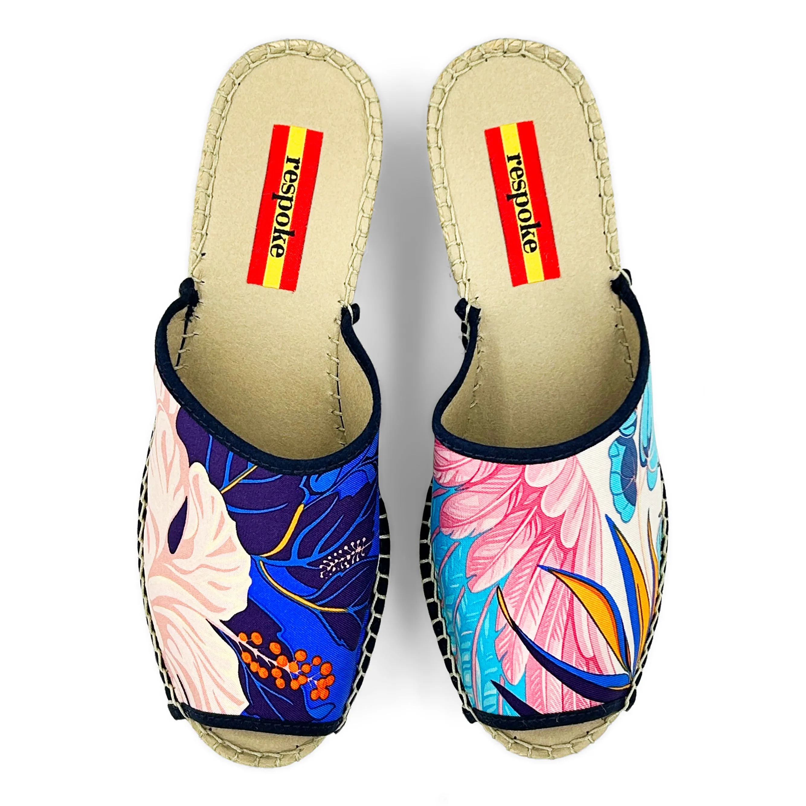 FLAMINGO Blue Modern Wedge Espadrilles