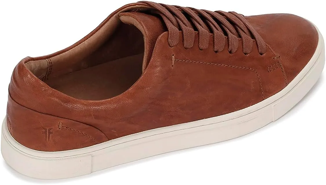 Frye Ivy Low Lace Sneakers for Women Crafted from Soft, Vintage Italian Leather with Removable Molded Footbed, Leather Lining, and Contrast White Rubber Outsoles