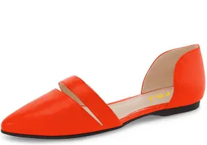 FSJ Women Cute D'Orsay Ballet Flat for Comfort Pointed Toe Low Heel Dress Casual Shoe Size 4-15 US