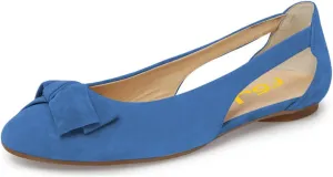 FSJ Women Cute Round Toe Ballet Flats Slip On Low Heels Pumps Bowknot Cutout Comfy Shoes Size 4-15 US