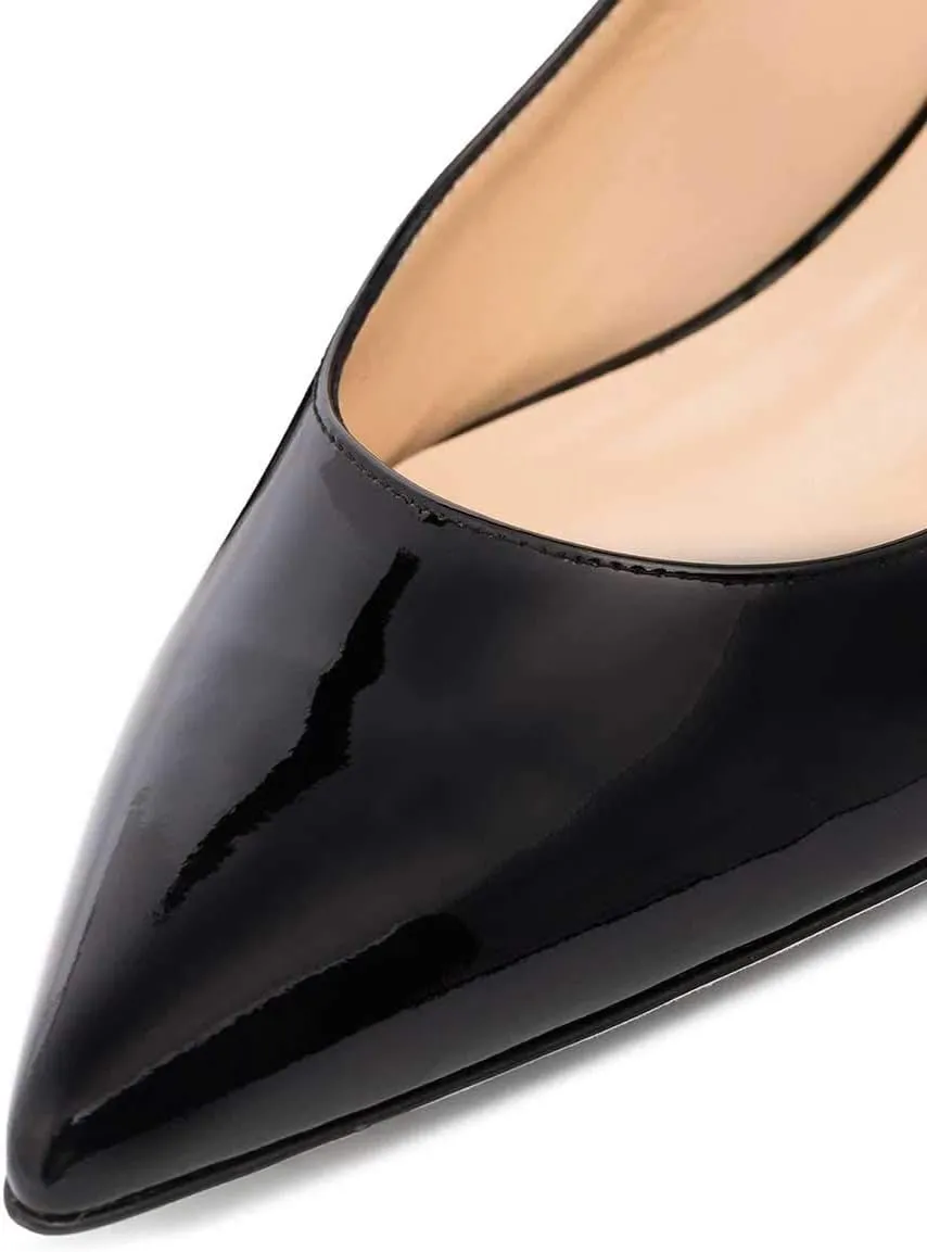 FSJ Women Sexy Leopard Prints Flats Hidden Low Heels Pumps Closed Pointy Toe Slip On Shoes Size 4-15 US