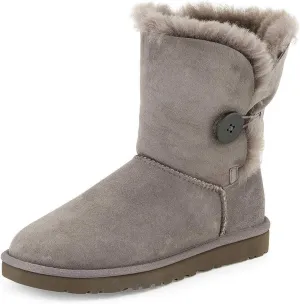 FSJ Women Winter Mid Calf Snow Boots Round Toe Flat Warm Fur Low Heel Comfy Shoes Size 4-15 US