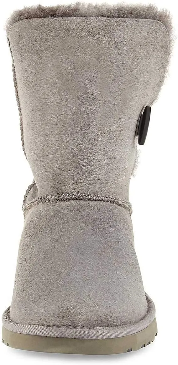 FSJ Women Winter Mid Calf Snow Boots Round Toe Flat Warm Fur Low Heel Comfy Shoes Size 4-15 US