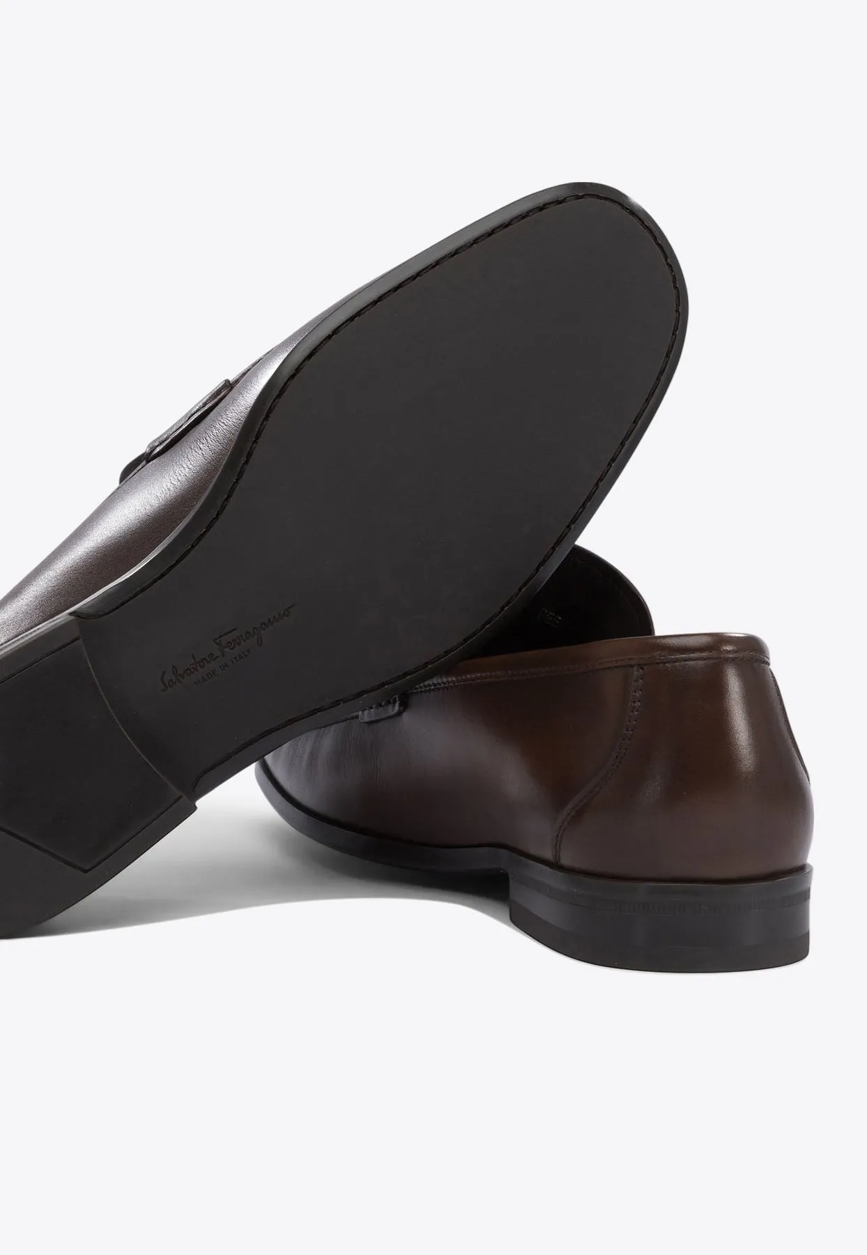 Gancini Leather Loafers