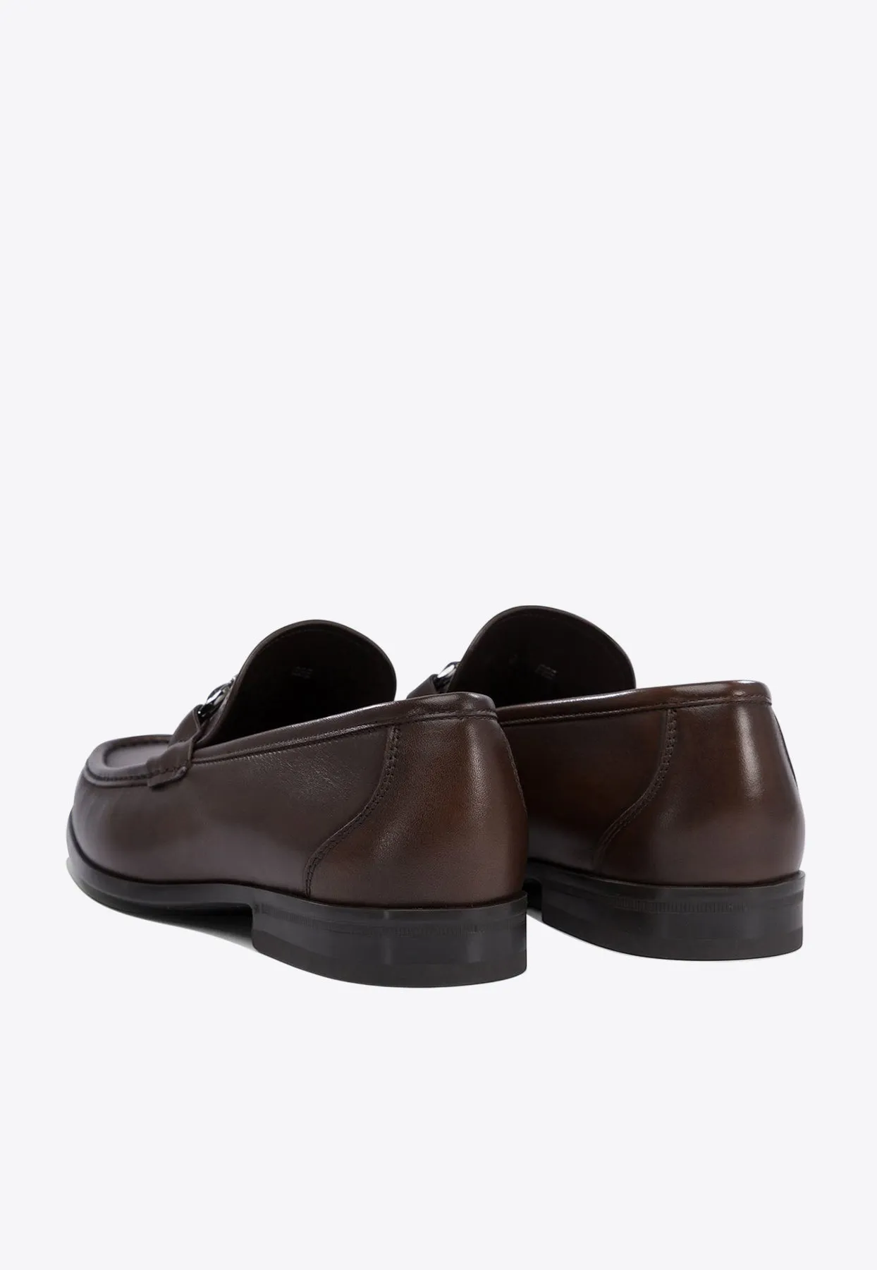Gancini Leather Loafers
