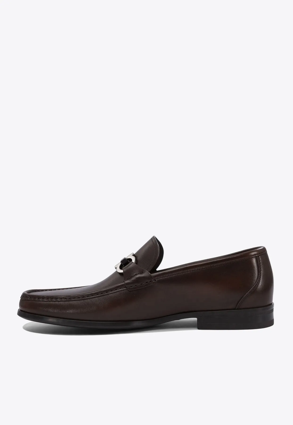 Gancini Leather Loafers