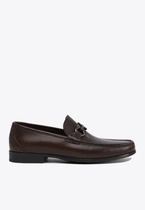 Gancini Leather Loafers