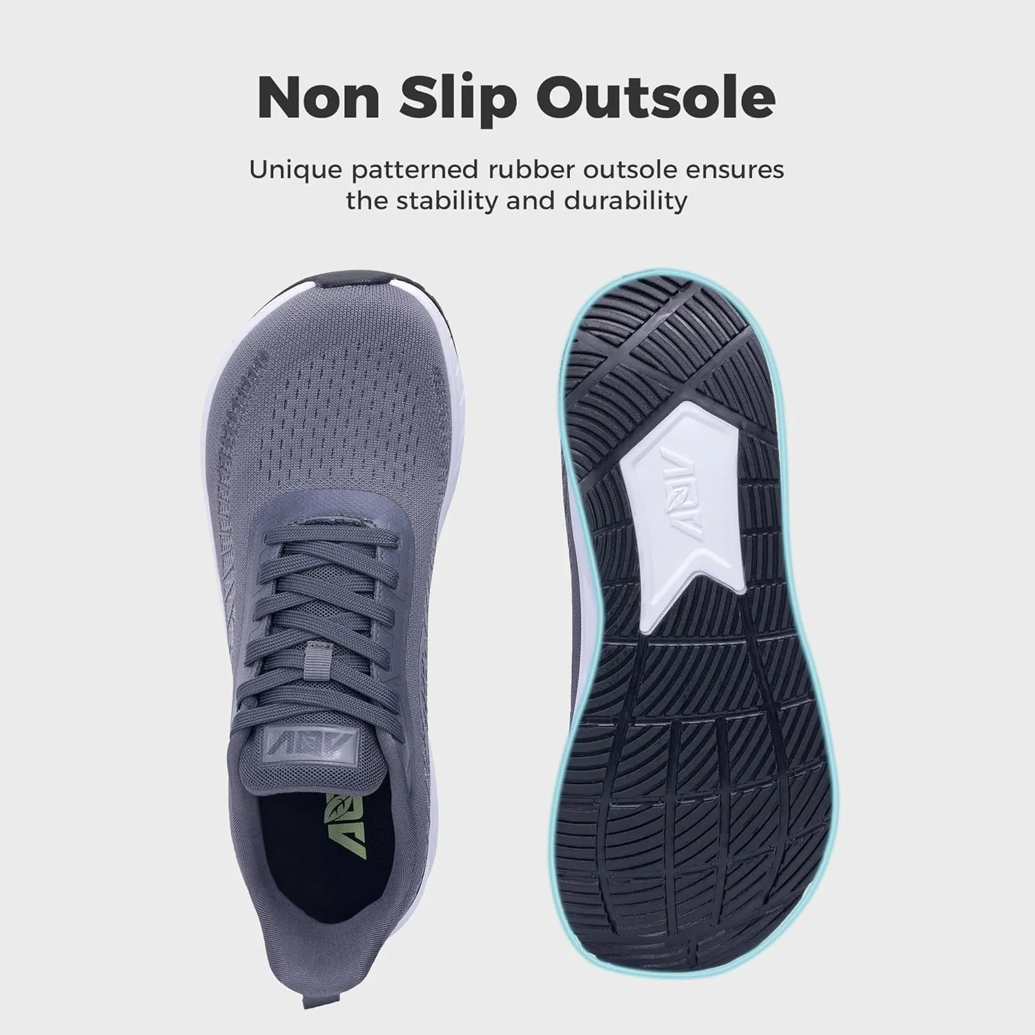 GANNOU Wide Toe Box Shoes for Men Arch Support Walking Shoes Plantar Fasciitis Orthotic Tennis Sneakers