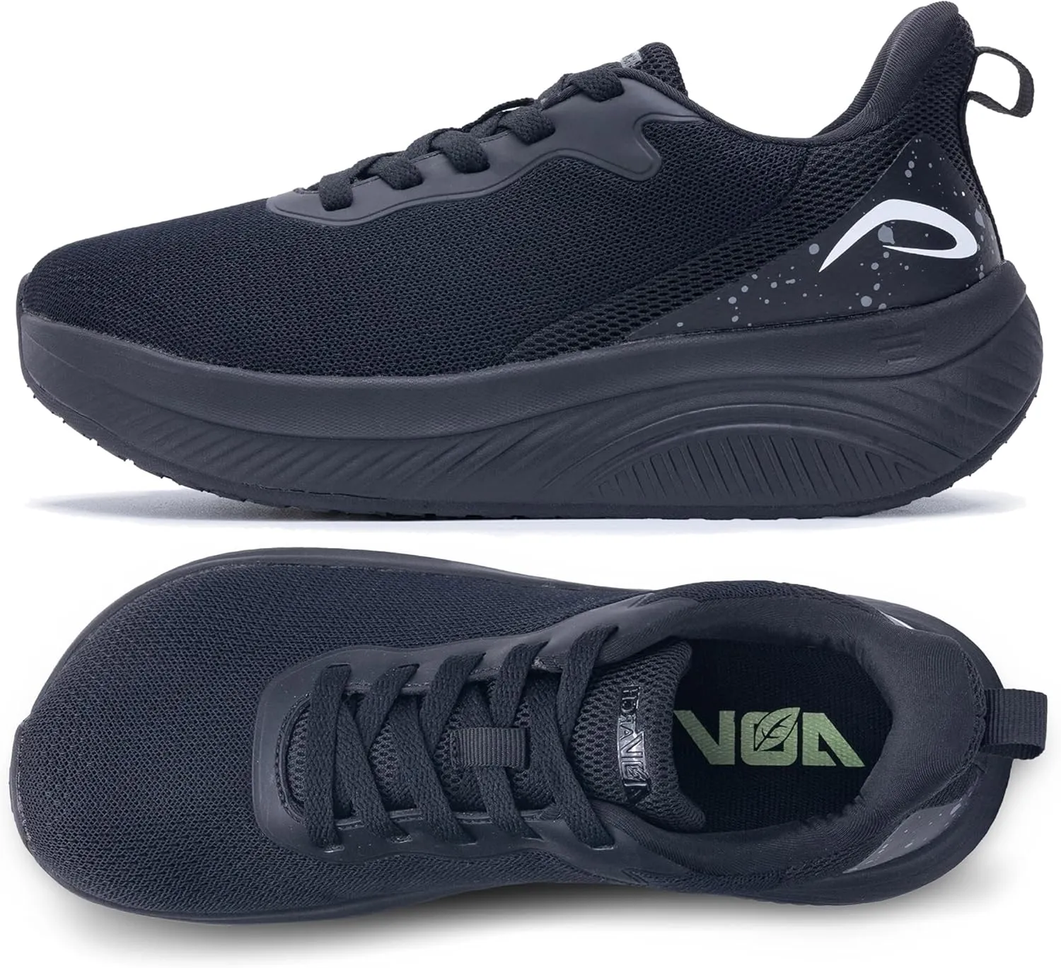 GANNOU Wide Toe Box Walking Shoes Arch Support Plantar Fasciitis Sneakers Orthotic Tennis Shoes
