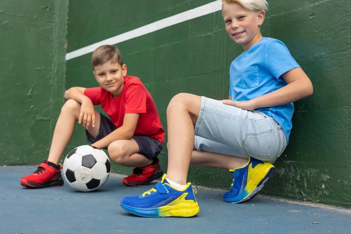 GEERX Kids Sneakers Toddler Boys Running Tennis Shoes Lightweight Breathable Sport Athletic