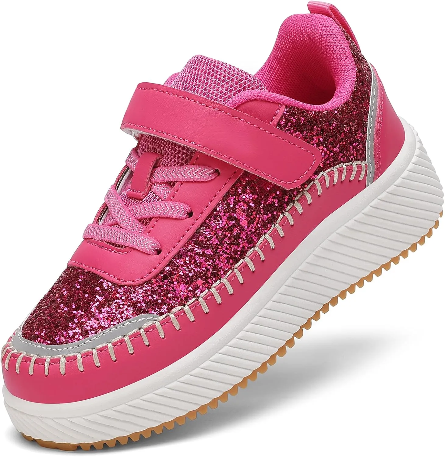 Girls Boys Sneakers Kids Running Tennis Shoes Glitter Sparkly Braided Bling Design,Athletic Shoes for Children Youth