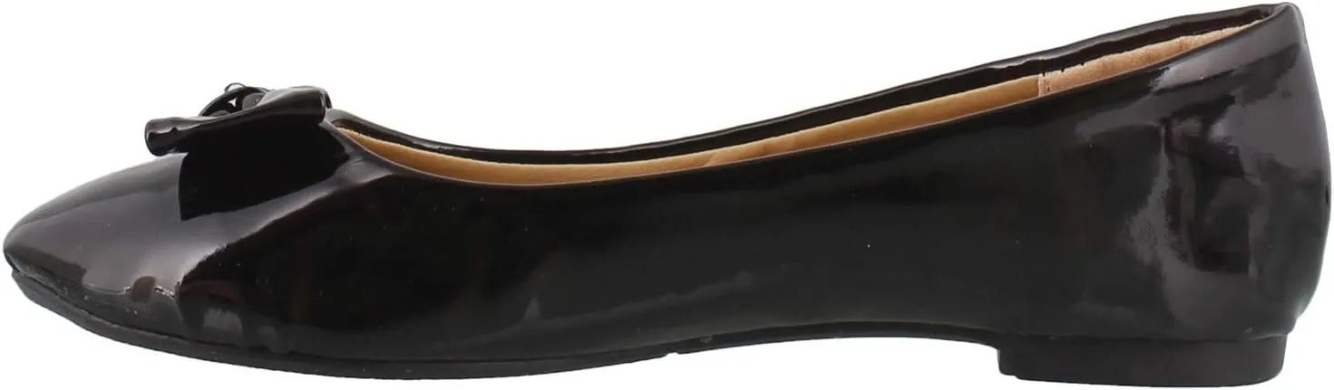 Girls Josmo, Bow Dressy Flats Black Patent