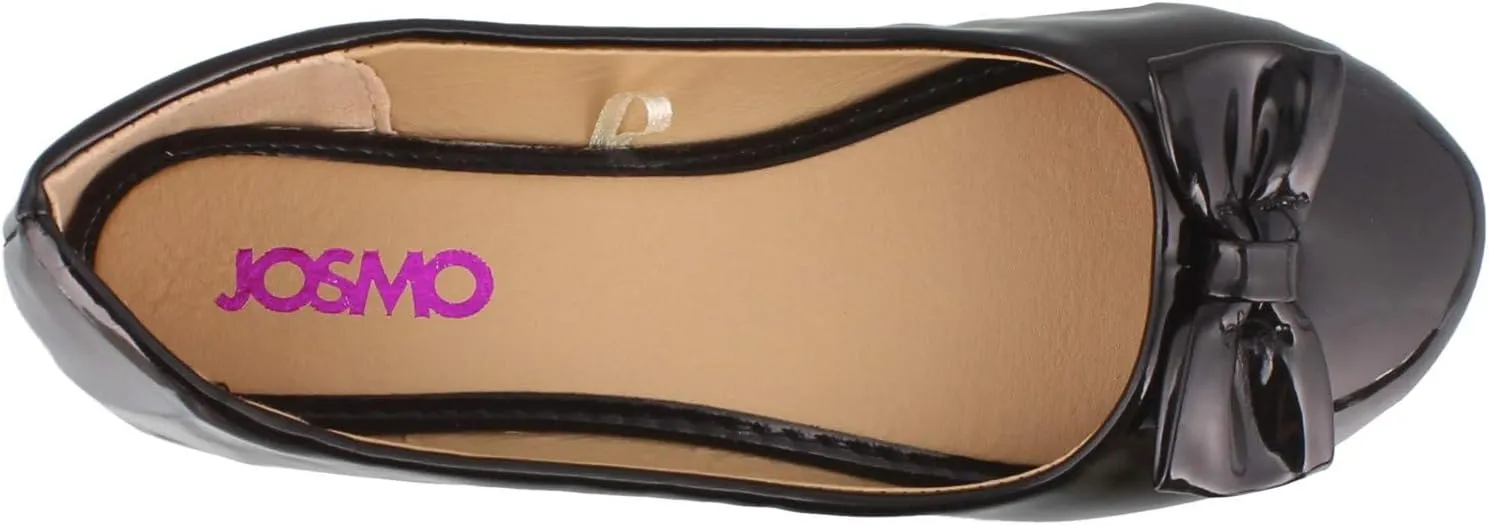 Girls Josmo, Bow Dressy Flats Black Patent